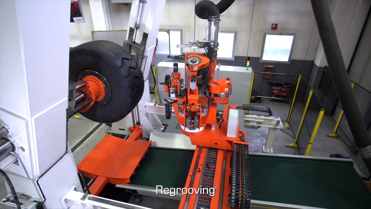 TRM EAGLE OTR 63 Automatic peeling-buffing-sidewall brushing and grooving machine