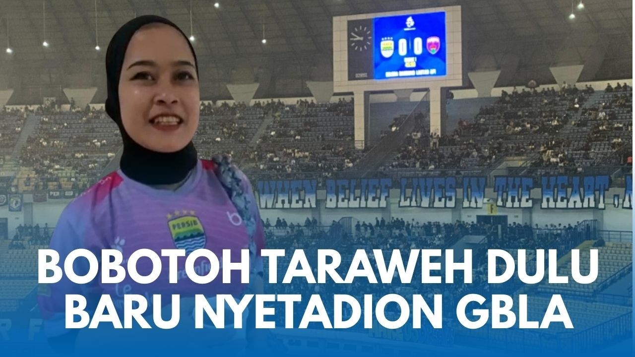 TARAWEH BOBOTOH Jelang Laga Persib vs Persita! Masjid Al Jabbar Dipenuhi Suporter