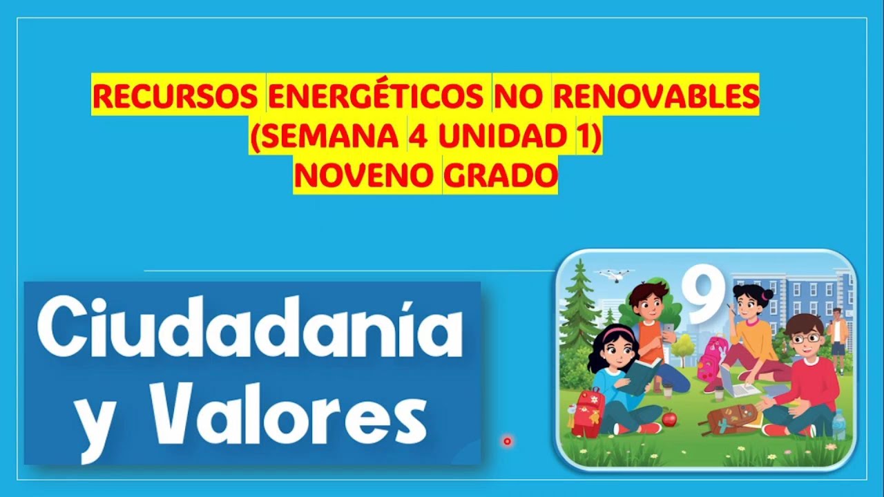 RECURSOS ENERG&Eacute;TICOS NO RENOVABLES (SEMANA 4, UNIDAD 1) ESTUDIOS SOCIALES NOVENO GRADO