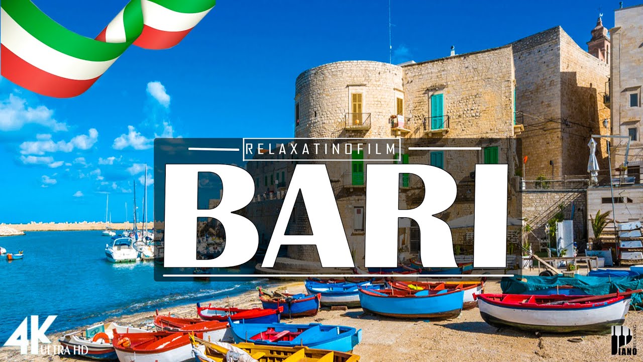 Beautiful Bari, Puglia 4K &bull; Relaxing Italian Music, Instrumental Romantic &bull; Video 4K UltraHD