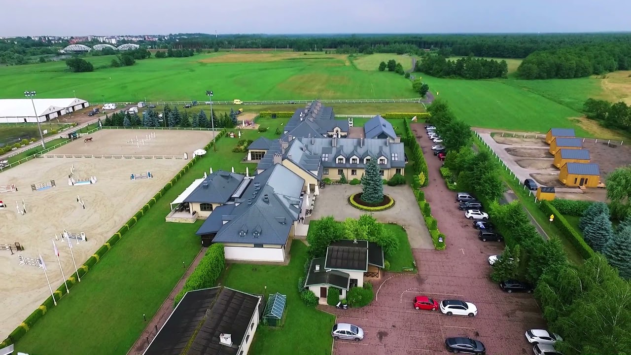 Hotel Sielanka nad Pilicą - miejsce obozu Nafciarzy (z lotu ptaka)