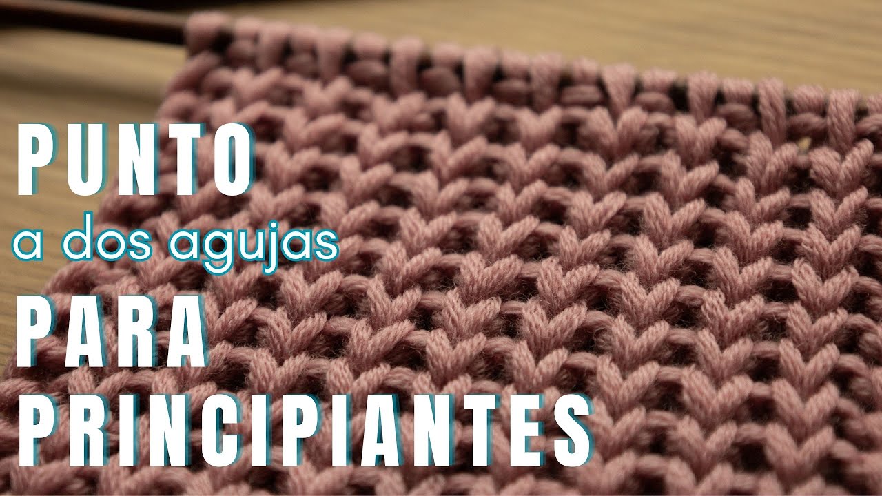 №212 🧶 un punto esponjoso y fácil de tejer 🧶 no se enrosca 👌🏻patrón de solo 2 vueltas 🧶 dos agujas