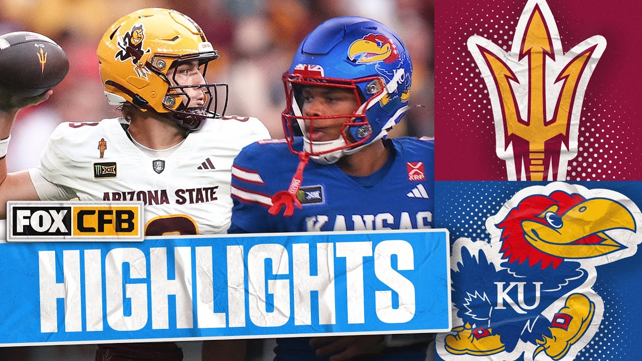 Arizona State Sun Devils vs Kansas Jayhawks Highlights 🏈 FOX College Football