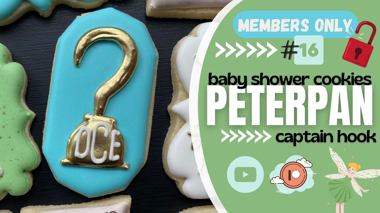 Member Exclusive #16 🔒💎  Captain Hook // Cookie Decorating Tutorial! 🍪✨