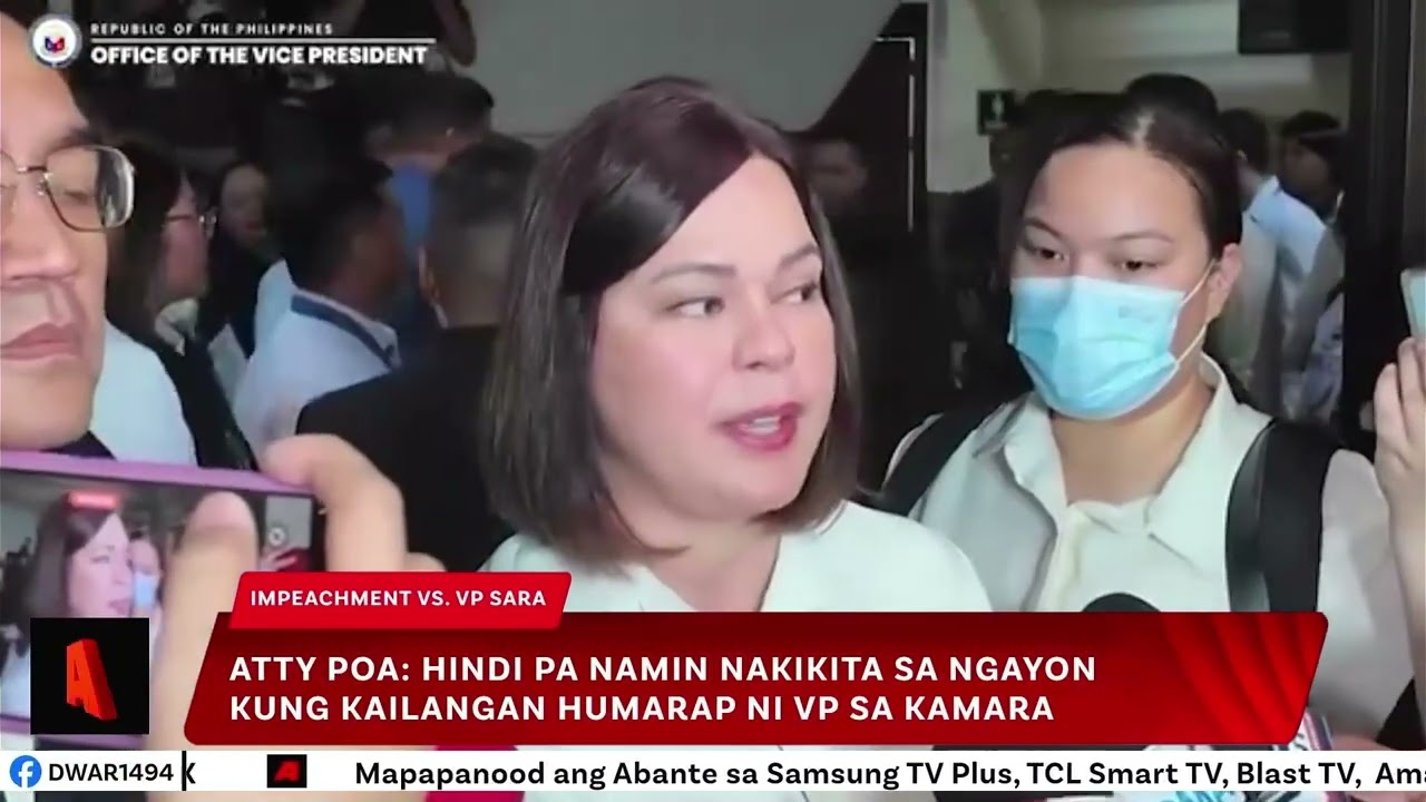 Hindi agarang pagsagot ni VP Sara ay may tamang oras at forum - Atty. Poa