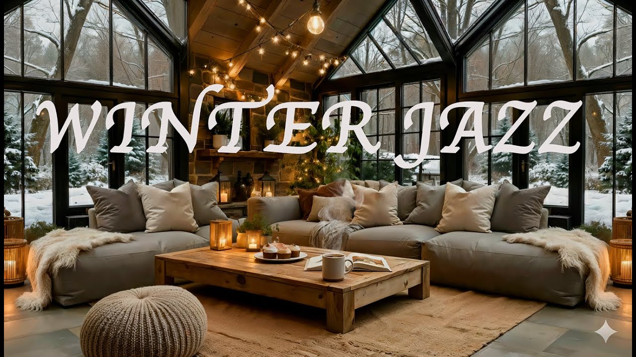 Cozy Winter Cabin Retreat ❄️ Forest Glass House Ambience for Relaxation