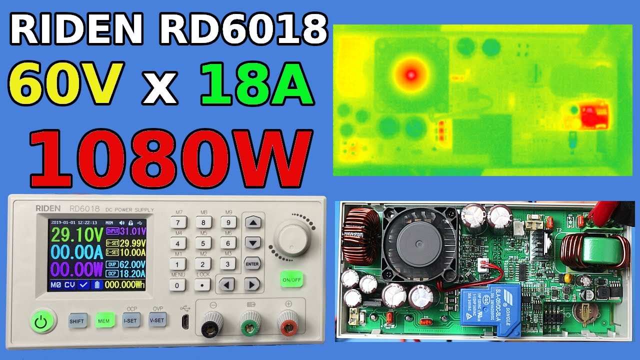 RIDEN RD6018 60V 18A MOCNY moduł zasilacza laboratoryjnego  - czy to ma sens?