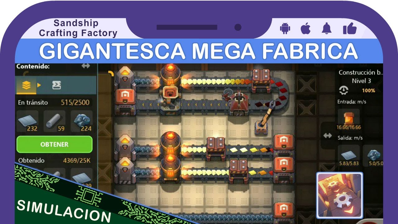 Sandship: Crafting Factory Gameplay Español Nivel 1-2