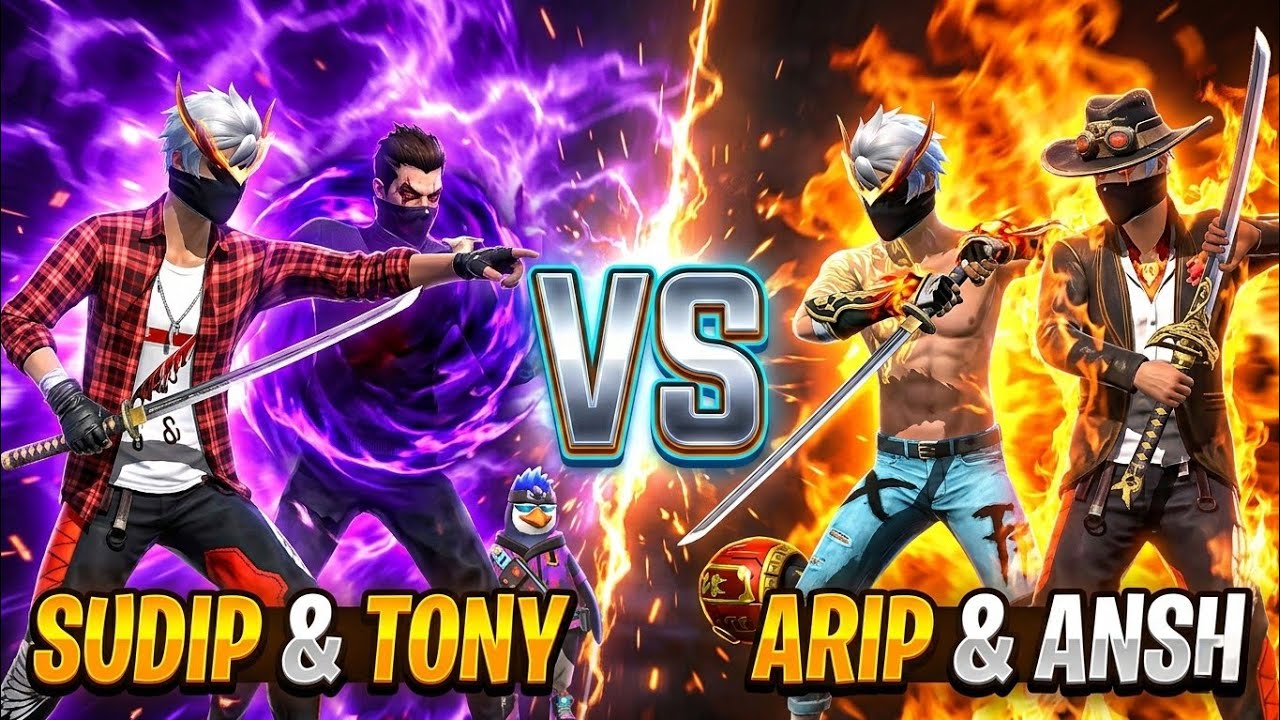 Sudip & Tony V/s Arip & Ansh 2 V/s 2 Group Paid Custom M10 Matchs 🔥