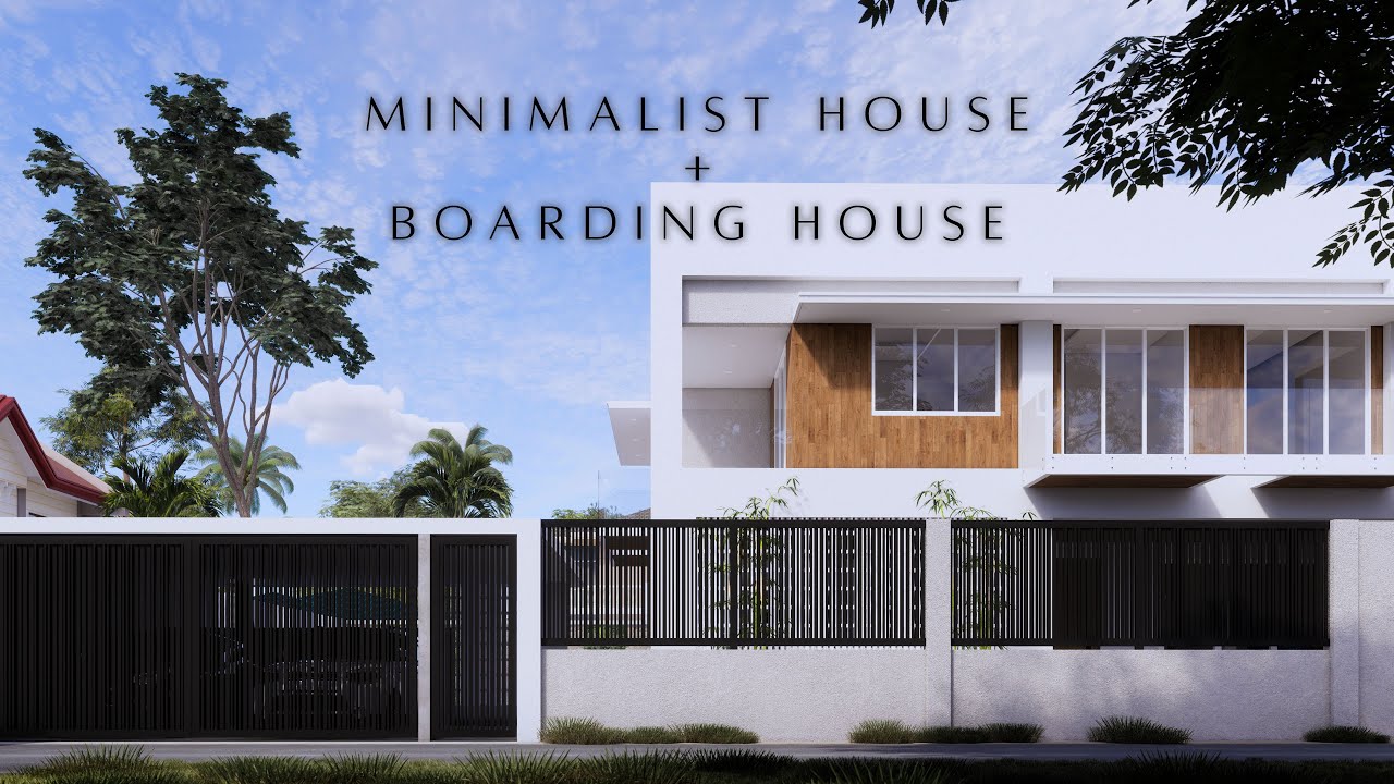 Minimalist House Design | Pool Home with Integrated Boarding Space