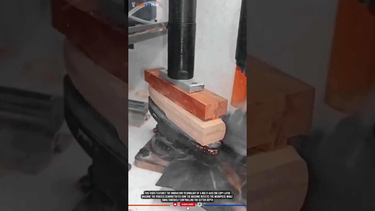 Innovation Technology Creating Elliptical Wood Shapes with Automated Turning Precision #tech