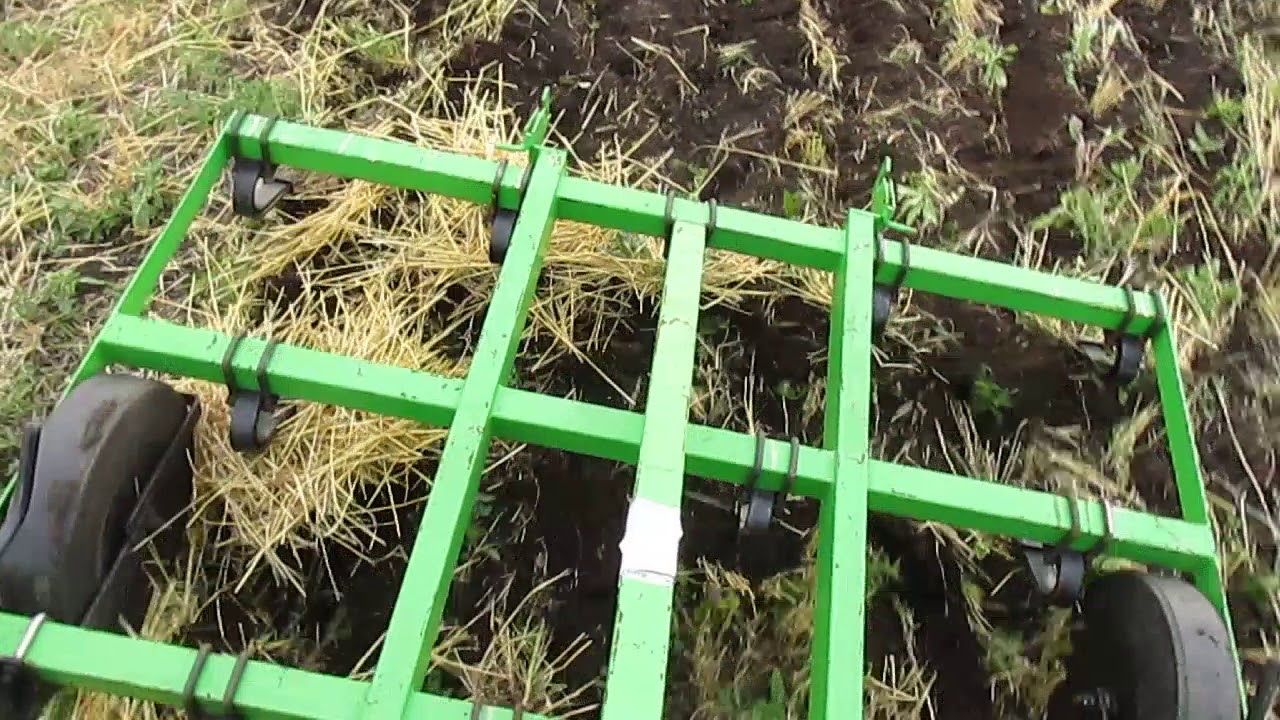Проба в работе культиватор BOMET 1.8метра по стерне.
