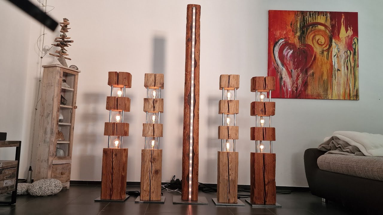 Upcycling - Vom Holzbalke zur Stehlampe