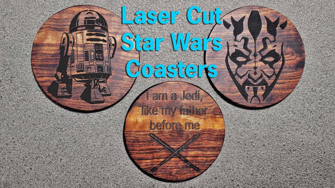 Star Wars Coasters - My First Laser Cutter Project!