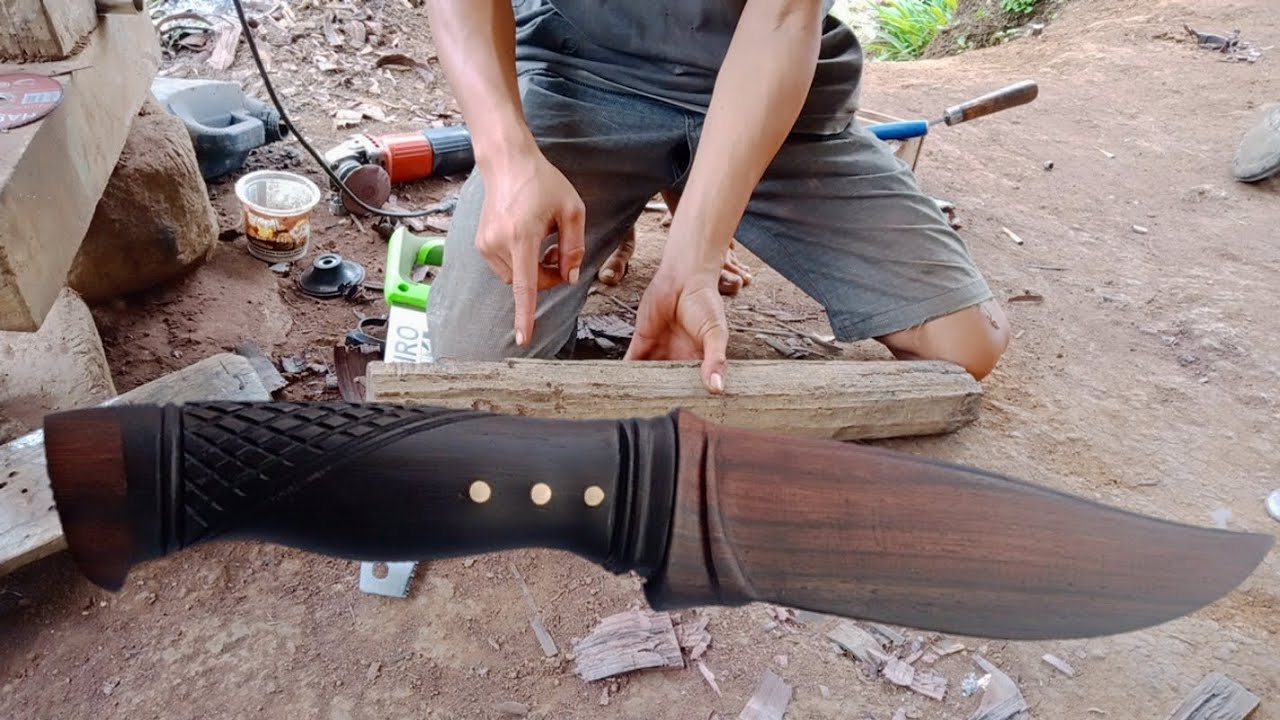 tutorial membuat sarung pisau belati