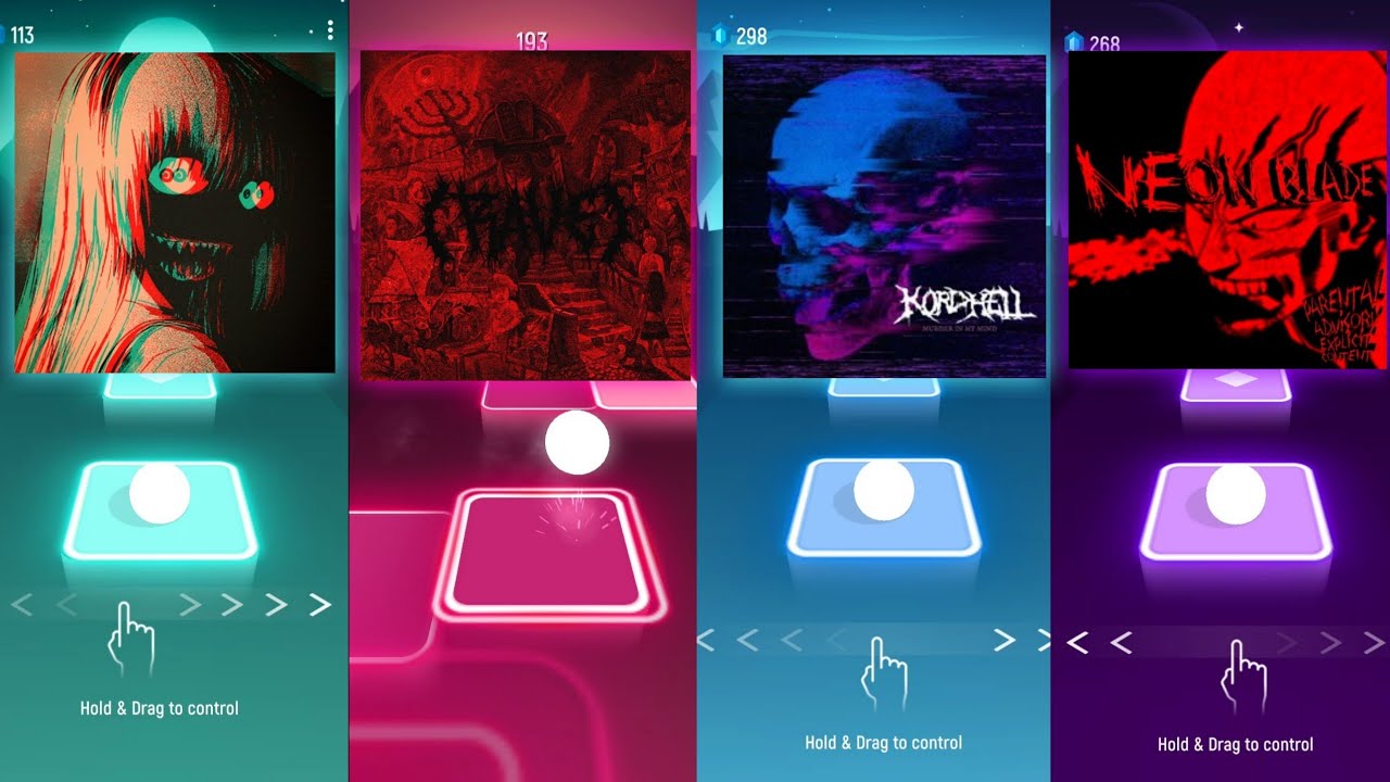MUPP_x_Sadfriendd - Dxrk_ダーク_-_RAVE - MURDER_IN_MY_MIND - NEON_BLADE - Phonk | Tiles Hop EDM Rush!