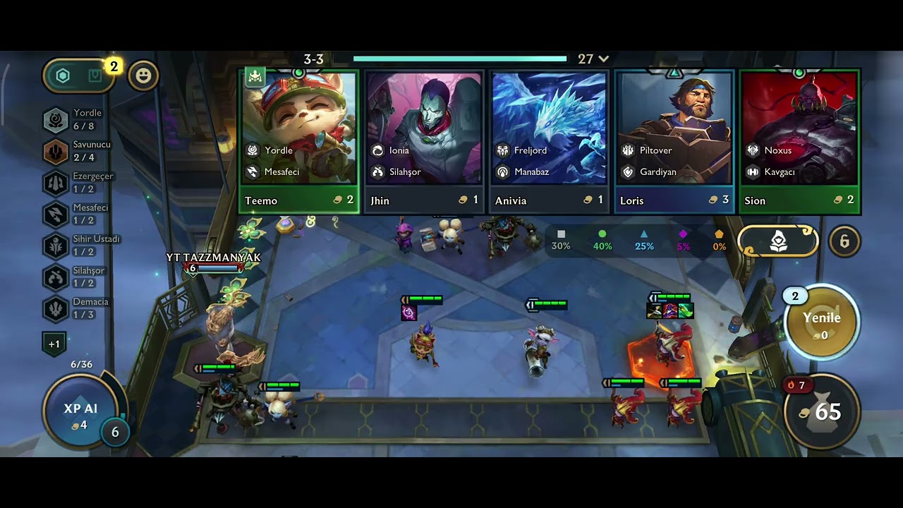 TFT LOL 8 YORDLE erken level ve can tutma süper iyi seyirler 🫵