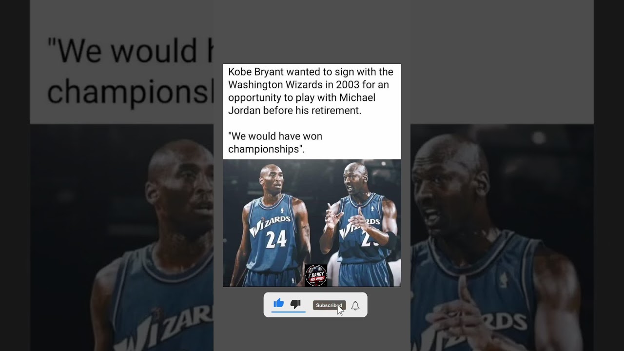 The Kobe & MJ Team-Up That Basketball Fans Almost Got 😱🐐 #shorts #kobebryant #washingtonwizards