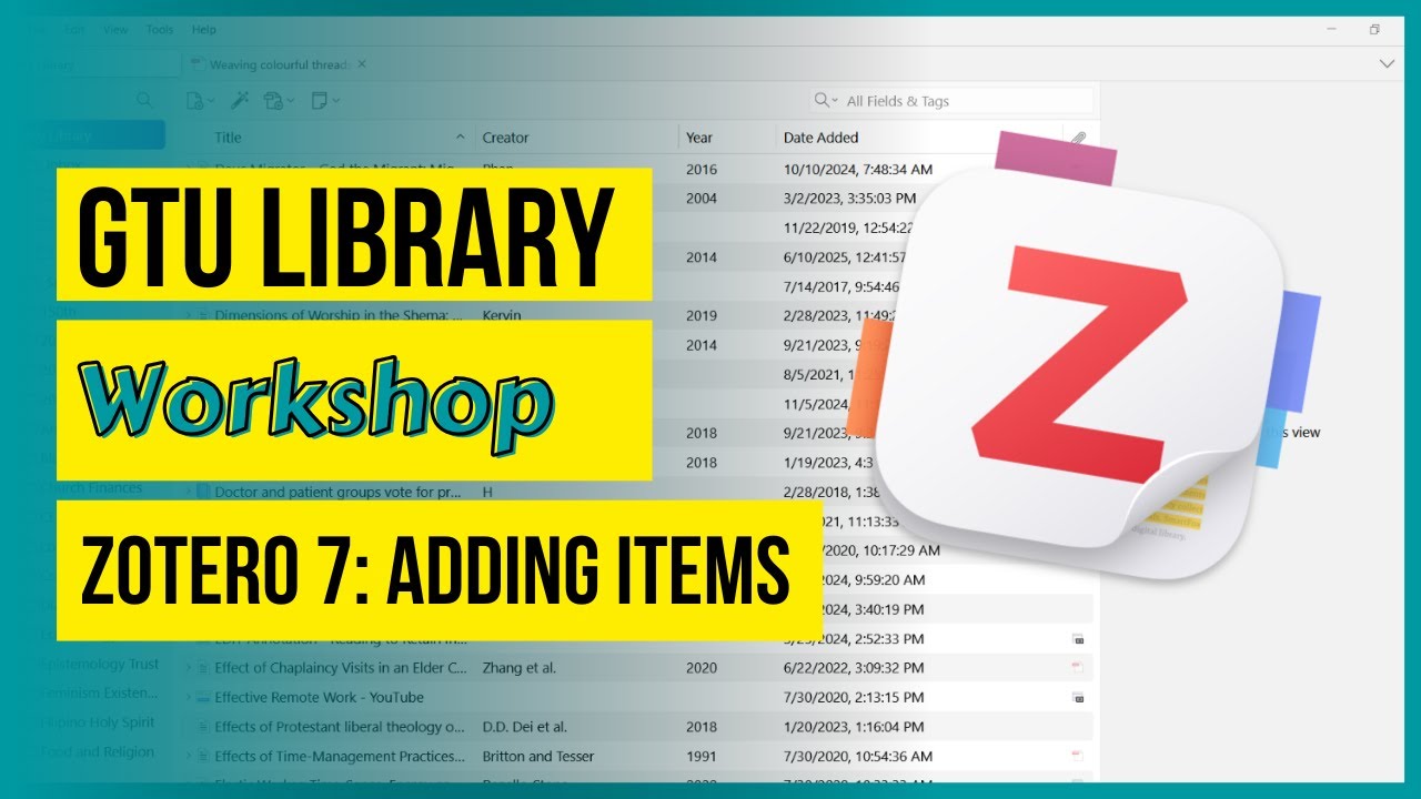 Zotero 7 How to Add Items
