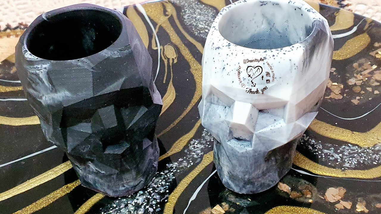 calaveras en 2 tonos con resina