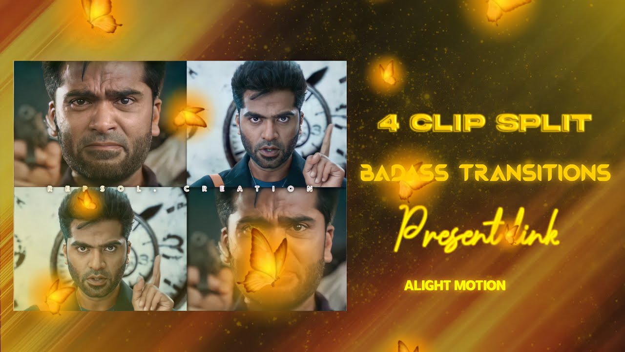 4 Clips Badass Transition ⚡Alight Motion 4.0 Efx Editing Alight Motion Tutorial