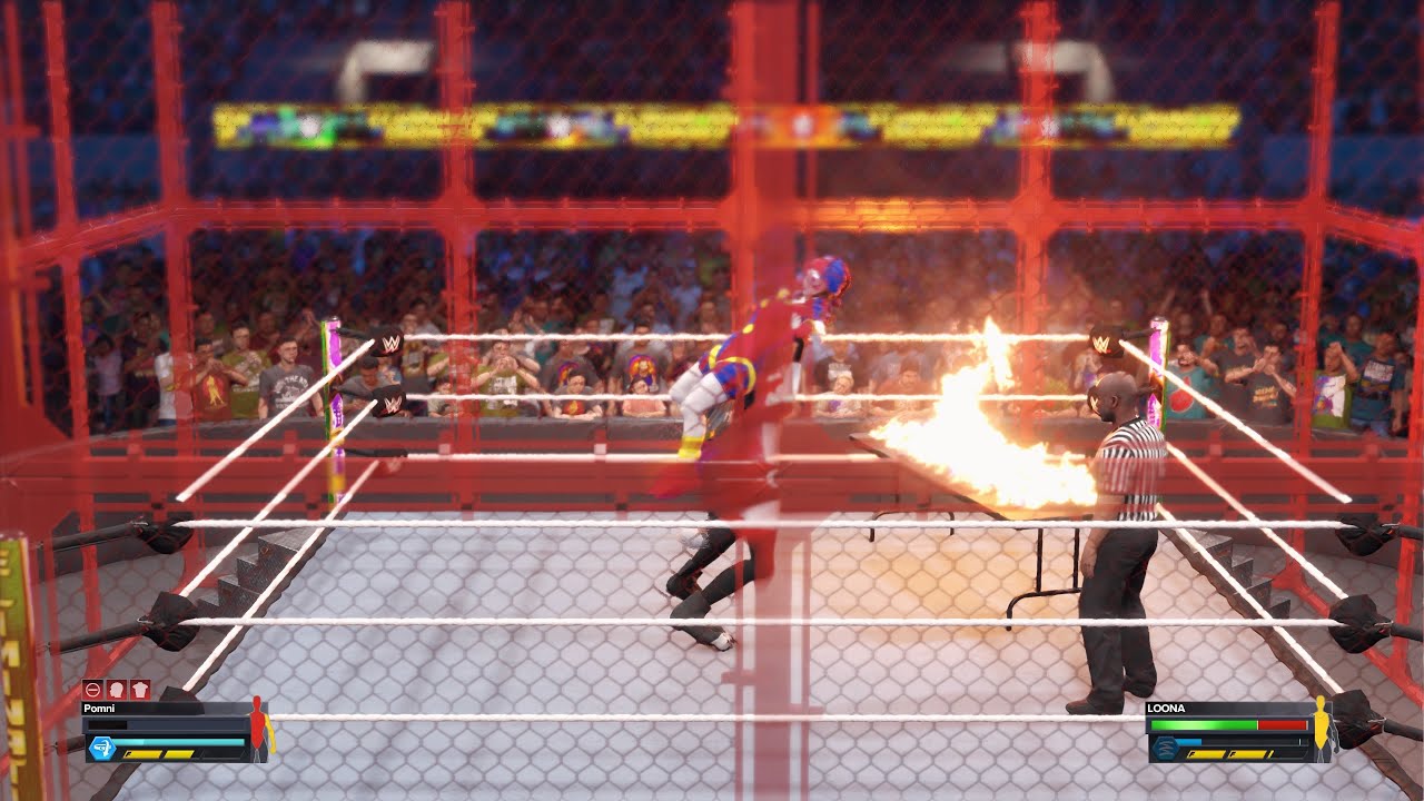 WWE 2K23 Loona #helluvaboss Vs Pomni #TADC Hell in a Cell