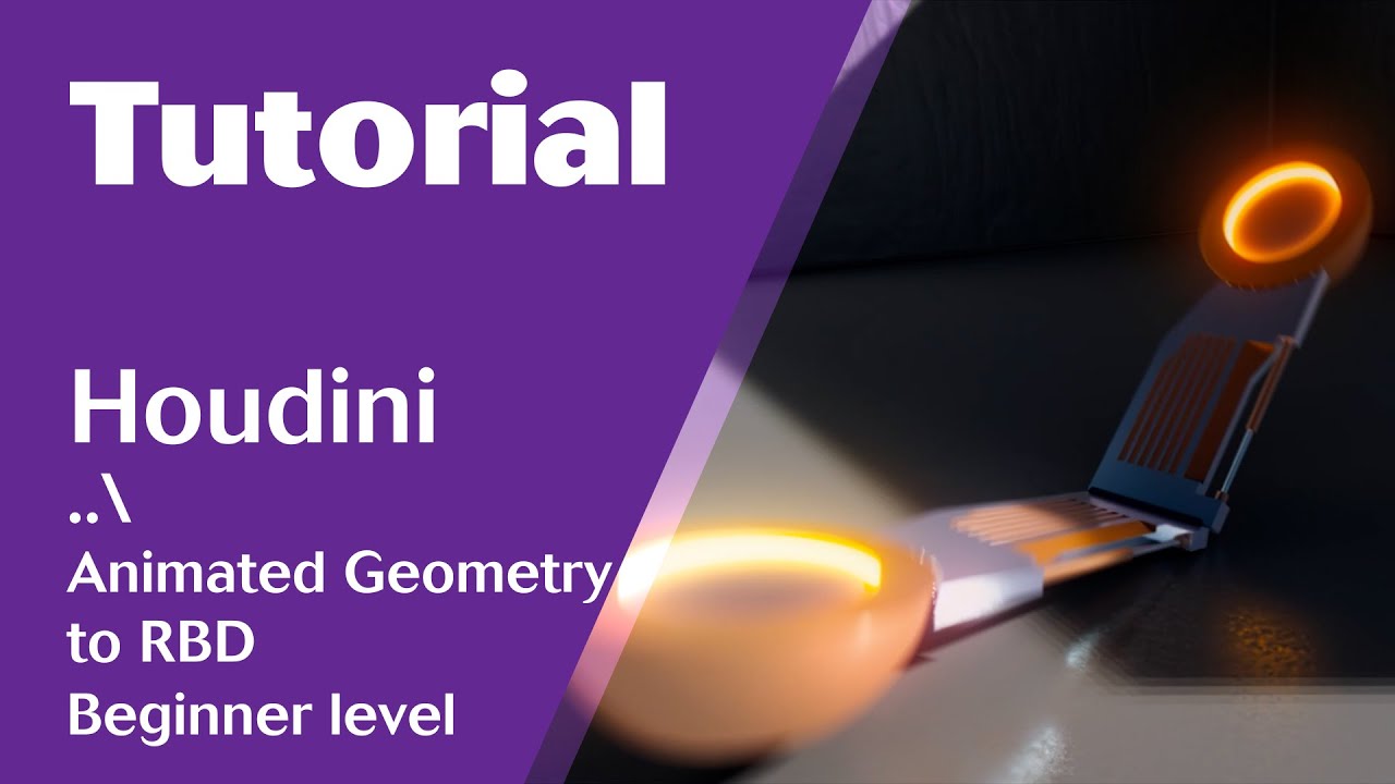 Houdini tutorial - Animated Geometry into Rigid Body Dynamic (RBD) / Beginner
