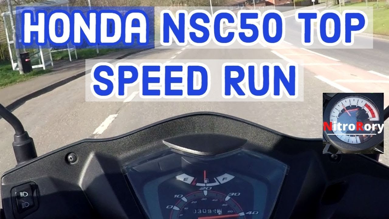 Top speed ride of Honda NSC50 vision 50cc scooter