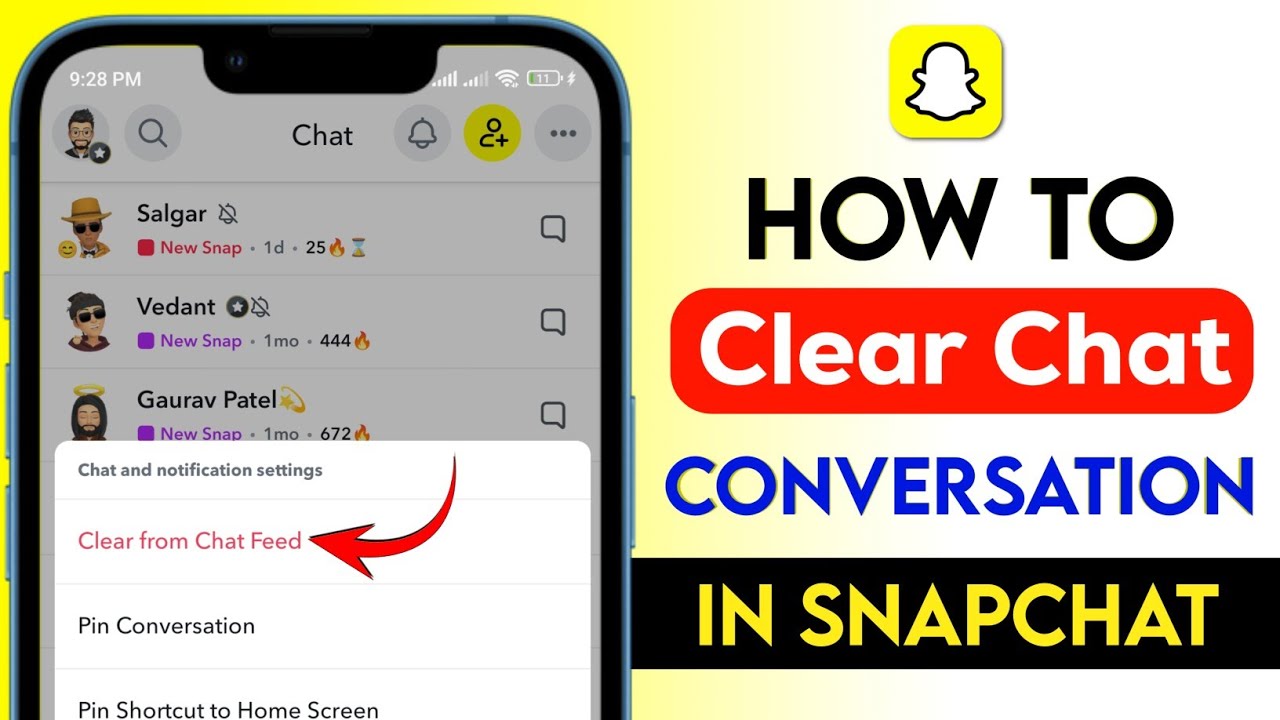 What is Clear Conversations on Snapchat | How to Clear chat in Snapchat | Snap clear from chat feed