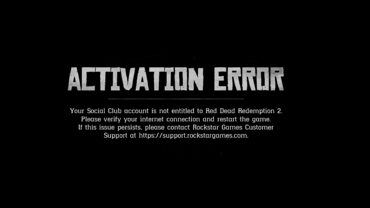 How to Fix 'Activation Error' in Red Dead Redemption 2