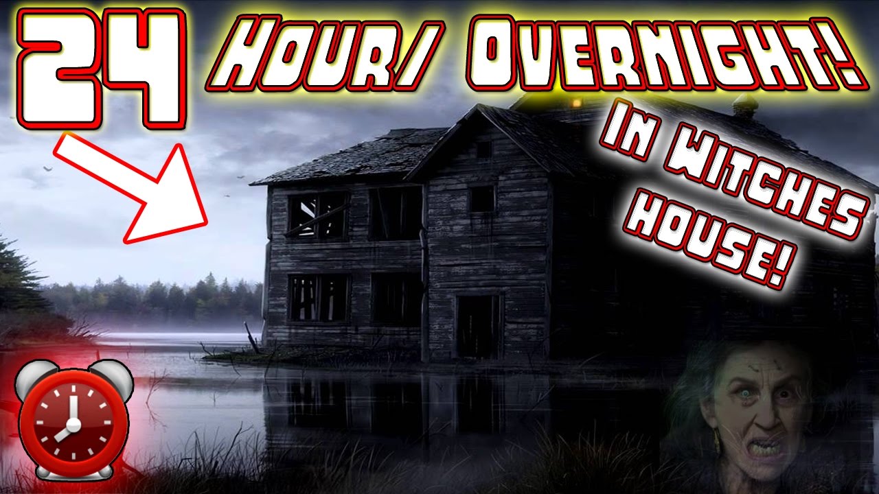 24 HOUR OVERNIGHT CHALLENGE in HAUNTED FOREST/ SNEAKING INTO ABANDONED WITCHES HOUSE! | MOE SARGI