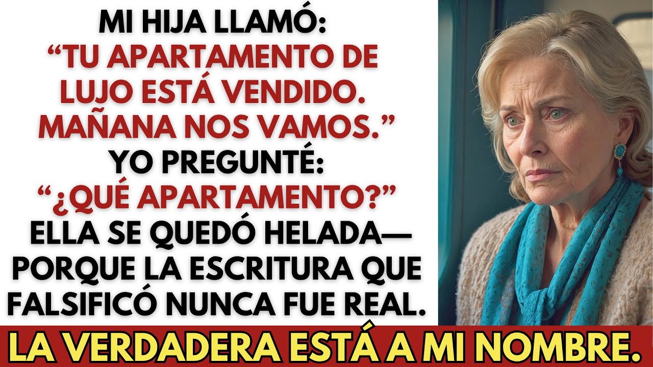 Mi hija me llamó: “Nos vamos de viaje mañana. Tu apartamento de lujo ya está vendido. Adiós.”