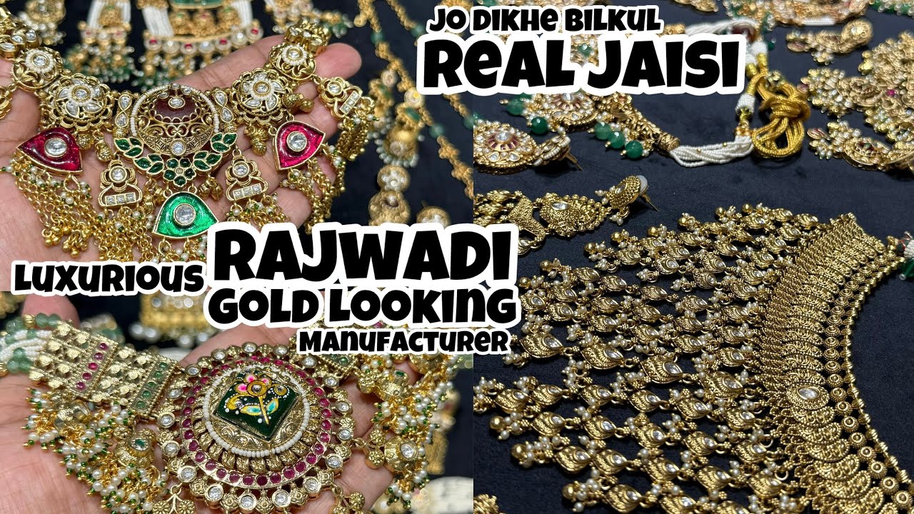 Premium Rajwadi Jewellery Wholesale |Gold Plated Brass Jewelry Manufacturer |Indian Bridal Jewellery