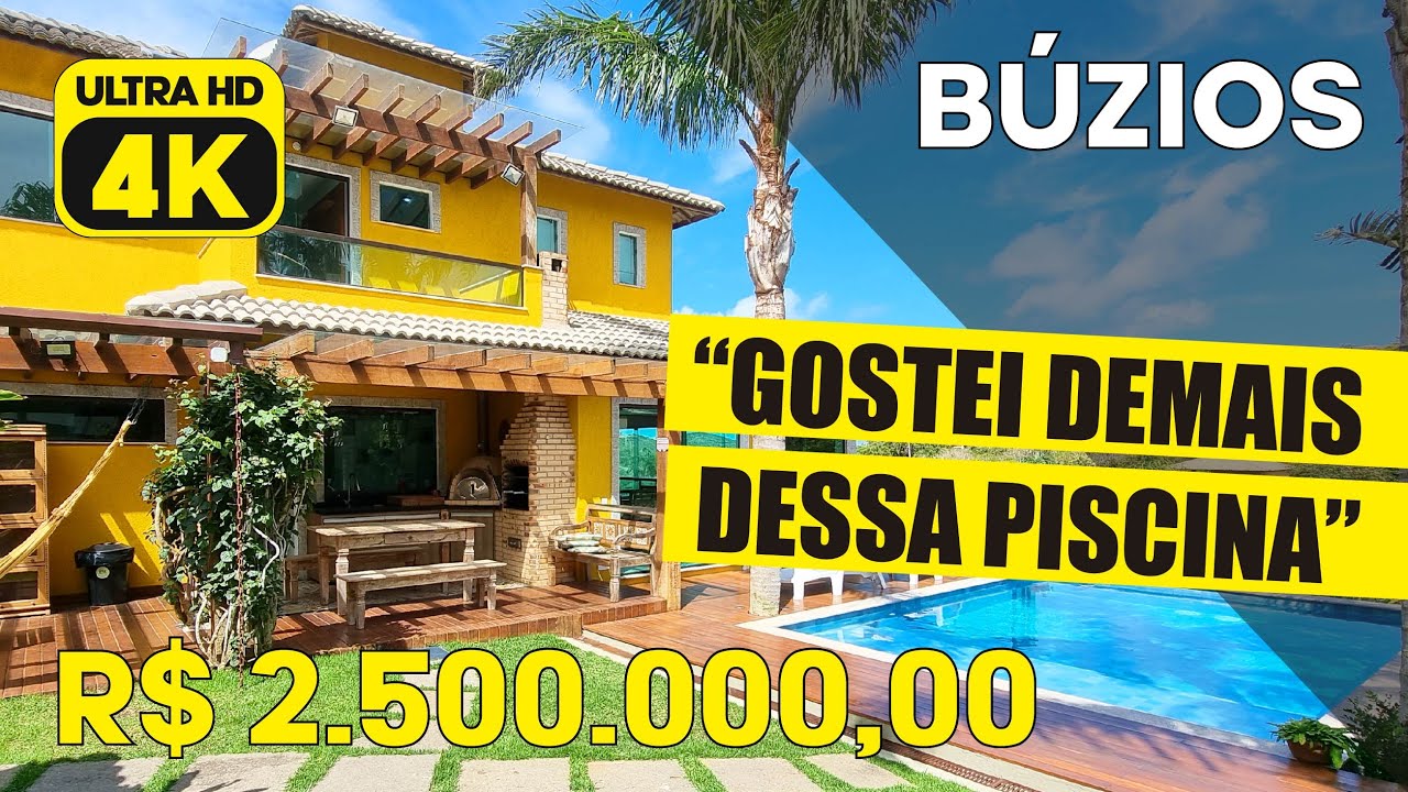LINDA CASA EM BÚZIOS C/ LAZER IMPECÁVEL, PRÓXIMA À RUA DAS PEDRAS E CERCADA POR BELAS PRAIAS!