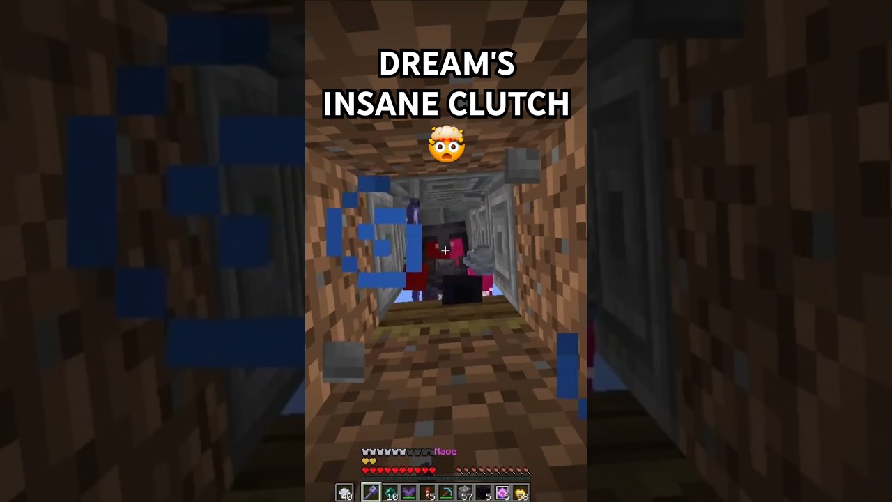 Dream's INSANE Clutch 🤯 #dreamvsdaquavis #dream #daquavis #dvdpvp #minecraft #aura