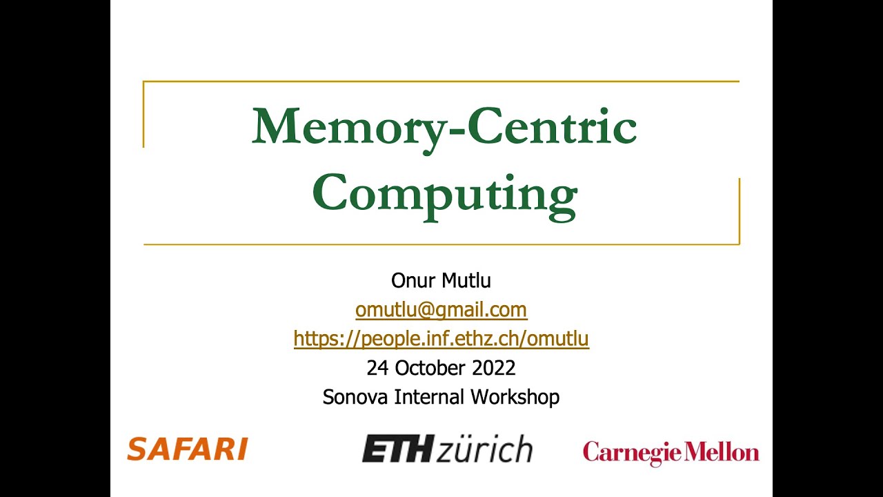 Memory Centric Computing - Sonova Internal Workshop, 24.10.2022