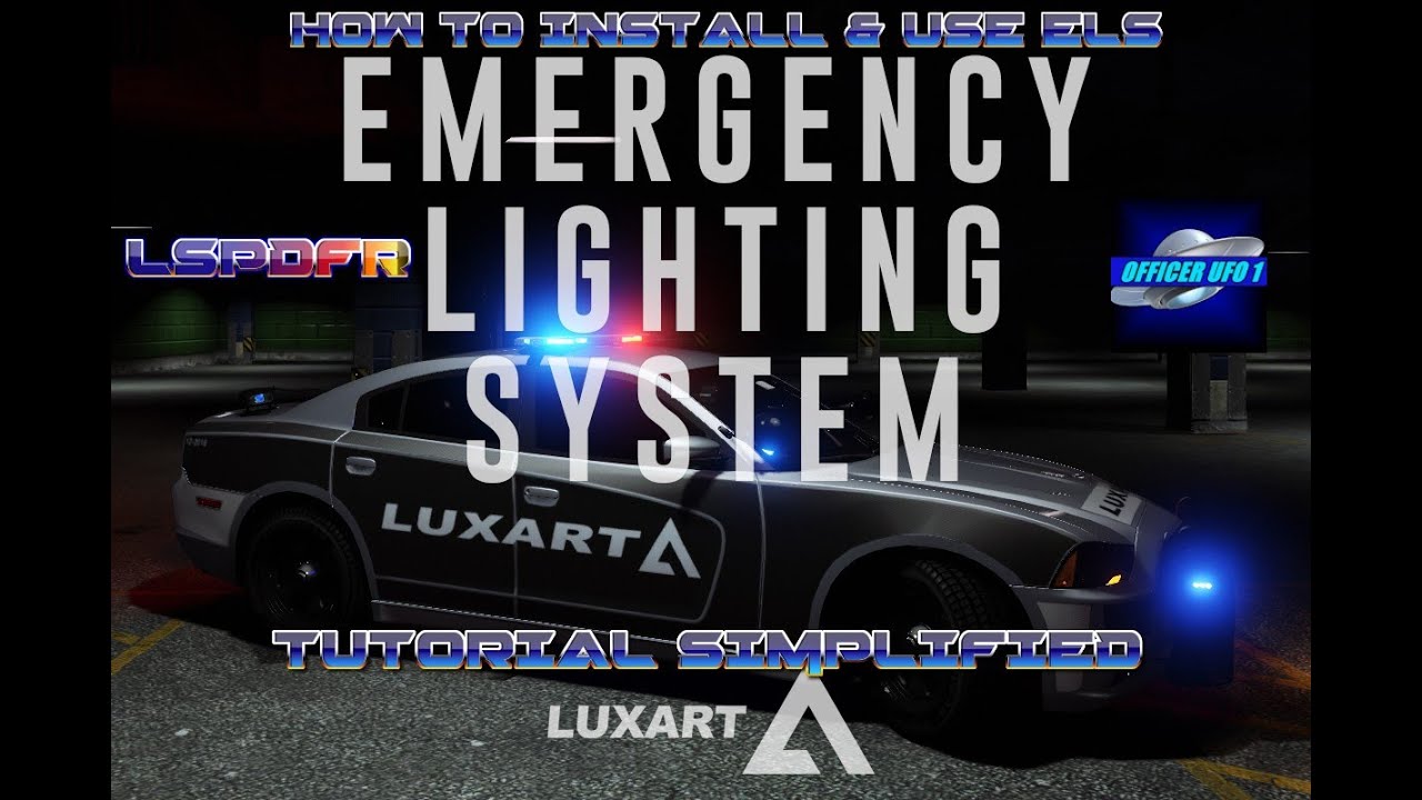LSPDFR How To Install & Use ELS Emergency Lighting System 1.05 Tutorial (Simplified Version)