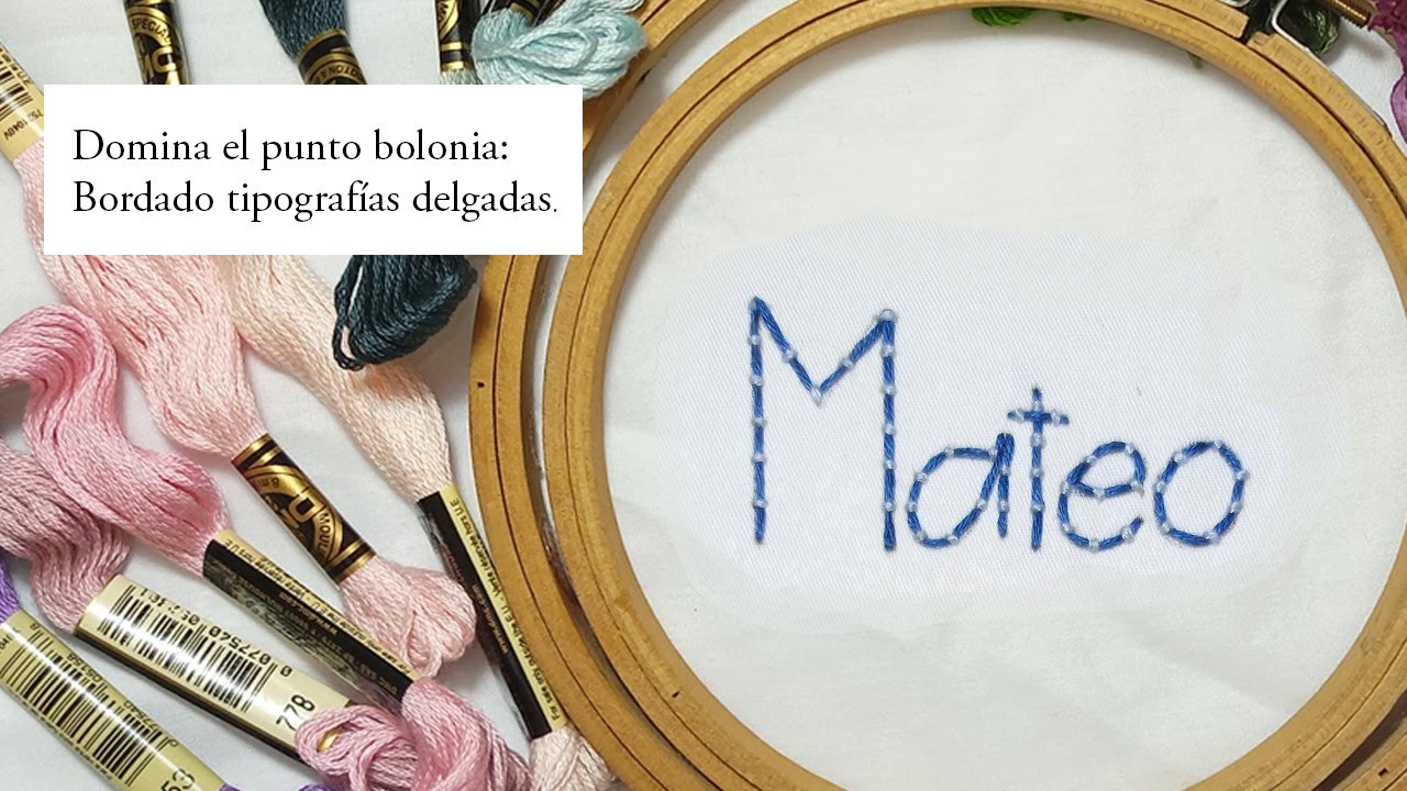 Domina el punto Bolonia:Bordando tipografías delgadas.