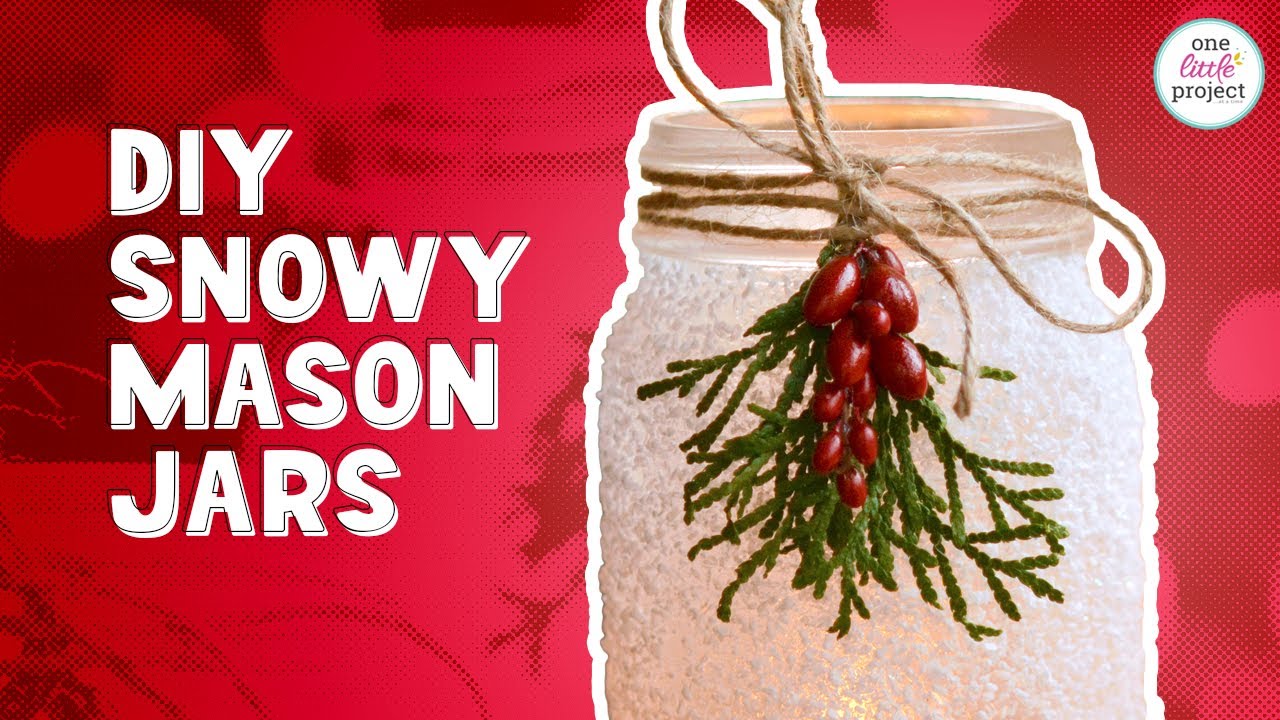 DIY Snowy Mason Jars | How to Make Easy Mason Jar Luminaries