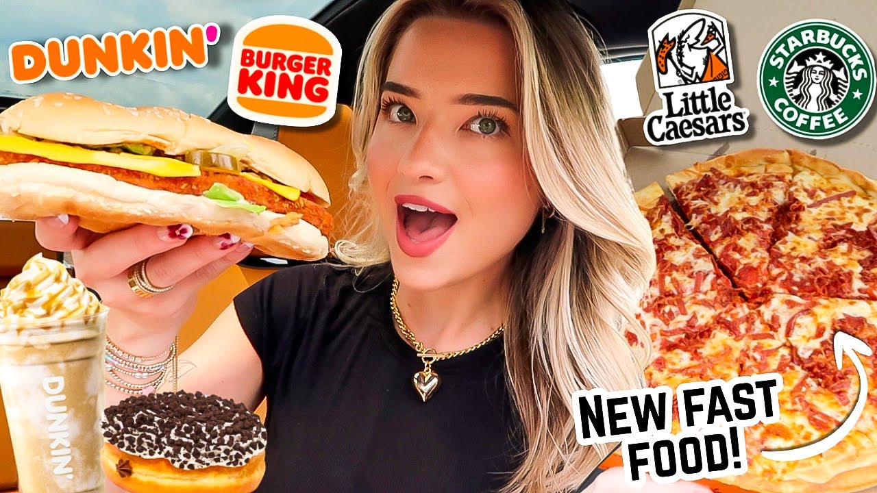 Eating NEW Fast Food Menu Items For 24 HOURS *these are a MUST try*