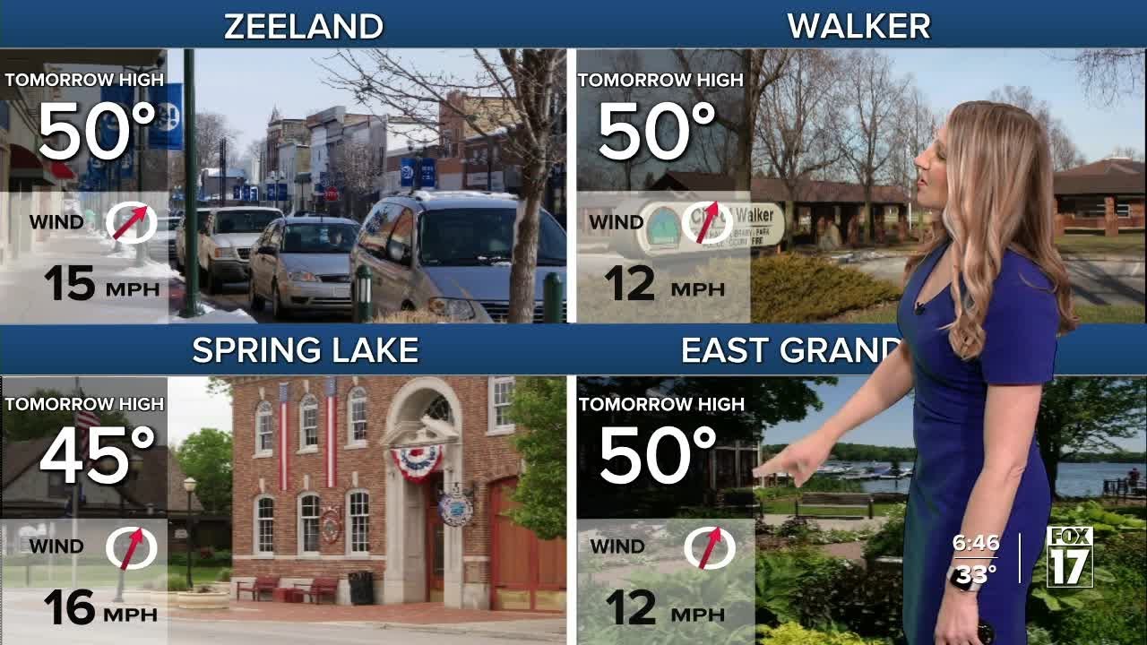 Thursday Late PM Forecast: Less breezy, not as cold