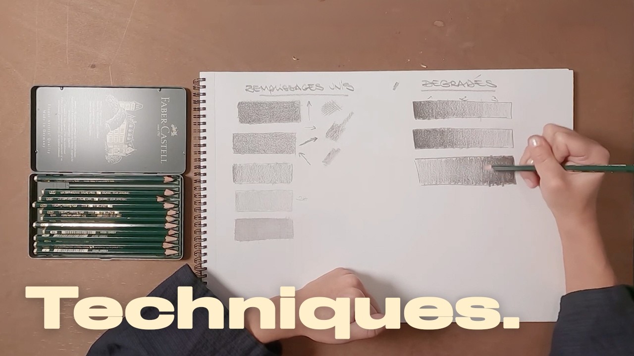 Dessin Graphite : technique de remplissage et dégradé