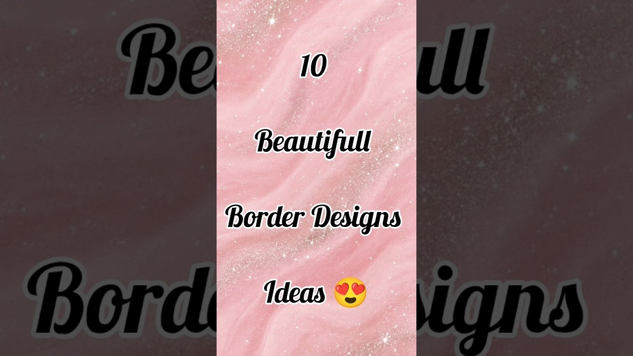 3 Simple Drawing Border Designs for Project Front Page ✨Beautiful Drawing Ideas for Title Page De...