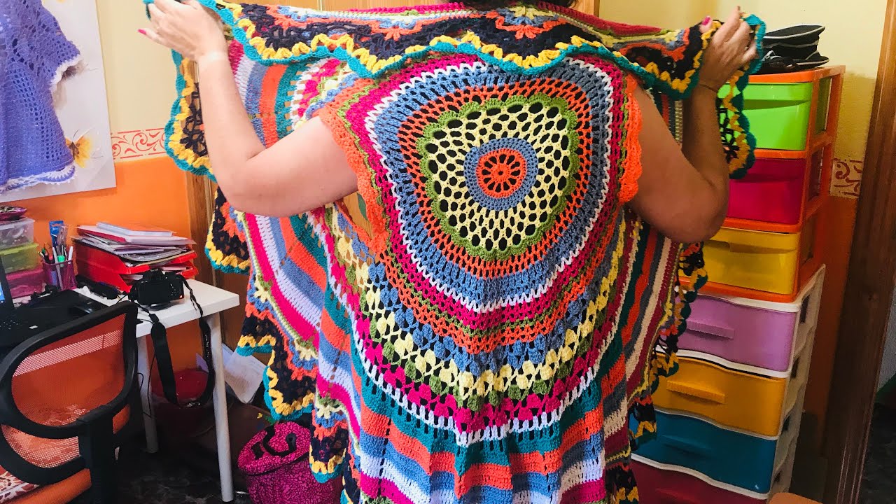 CHALECO MANDALA A CROCHET SUPER FACIL PARTE 1