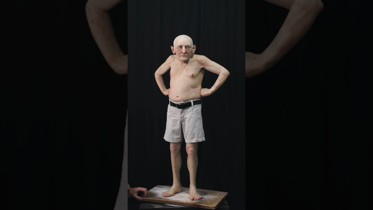Hyper realistic sculpture under a minute #art #hyperrealism #sculpture #silicone #resin #arte