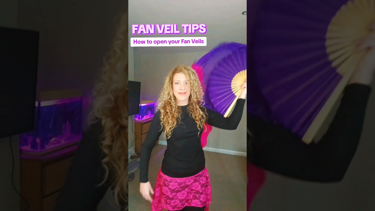 FAN VEIL TUTORIAL 😀 #fanveils #fandance #tutorial #learnbellydance #shorts #viralshorts