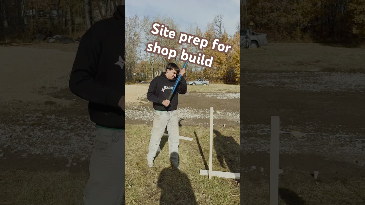 Site prep for shop build - day 1 #shopbuild  #diy #diyprojects