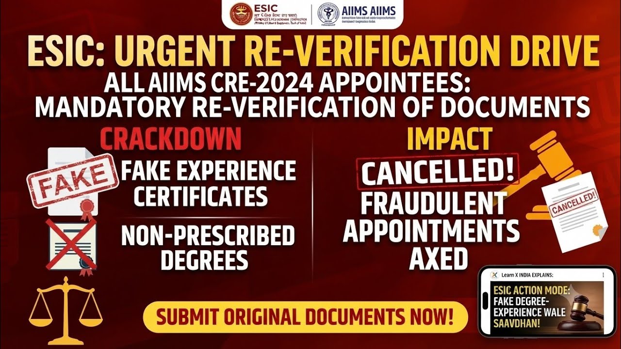 ESIC RECRUITMENT UPDATE 🚨 #paramedical #esic #aiims