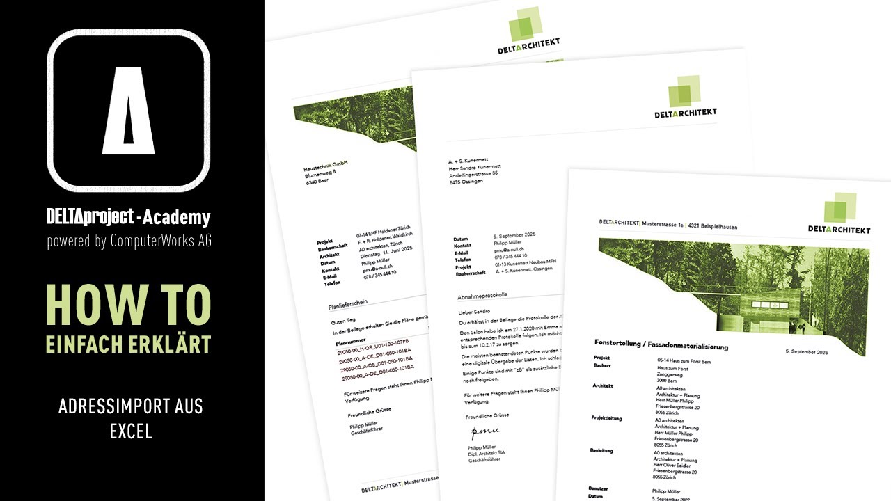 DELTAproject Adressimport aus Excel