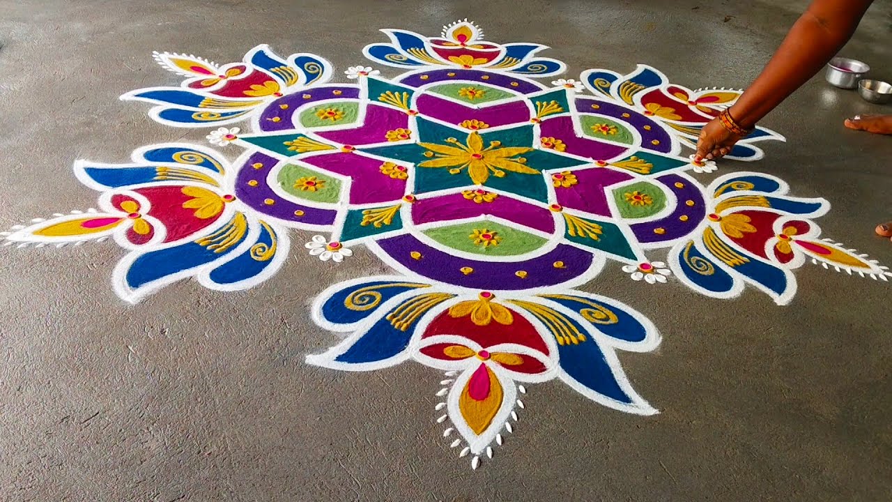 7×4 beautiful rangoli simple design 🪔🪔🪔❤️❤️❤️